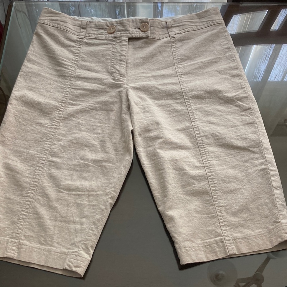 dalia linen blend well made dress shorts in Size 8 P